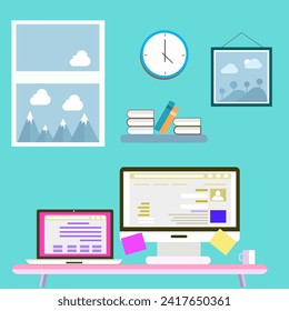 Computer, Computer, Bürozimmer, Büro, Computertechnik.