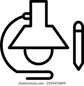 Computer Desk Lamp Outline Icon