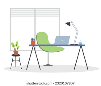 Computer desk, Laptop desk, workplace concept, office table