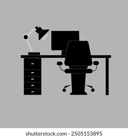 computer desk line art illustrations  vectors are available royalty-free.