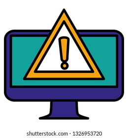 Computer Desktop Alert Symbol Stock Vector (Royalty Free) 1326953720 ...