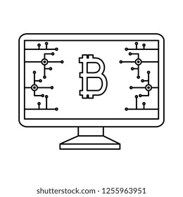 computer desktop with bitcoin