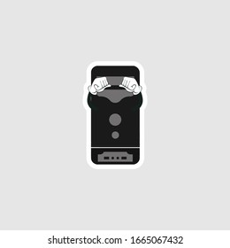 computer desktop cpu cartoon characters design . you can use for stickers, pins, mascot or patches