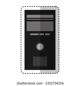 computer desktop cpu isolated icon
