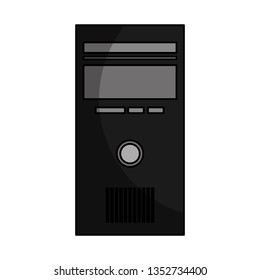 computer desktop cpu isolated icon