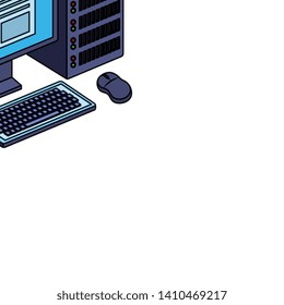 computer desktop device isolated icon