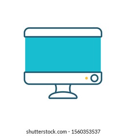 computer desktop display isolated icon vector illustration design