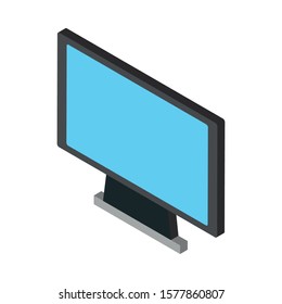 computer desktop display isolated icon vector illustration design