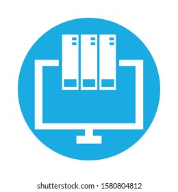 computer desktop display isolated icon vector illustration design
