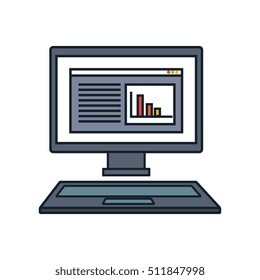 computer desktop display isolated icon