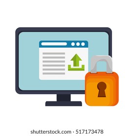 computer desktop display isolated icon