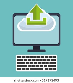 computer desktop display isolated icon