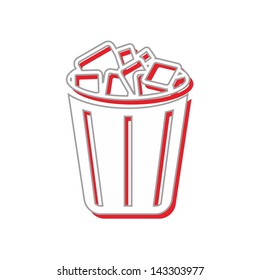 computer desktop element icon recycle bin