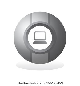 computer desktop element icon sphere button