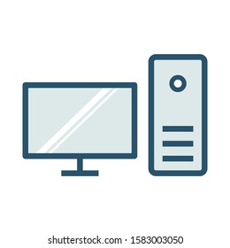 Computer desktop icon design template, color style