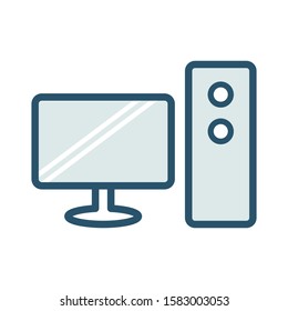 Computer desktop icon design template, color style