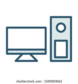 Computer desktop icon design template, color style
