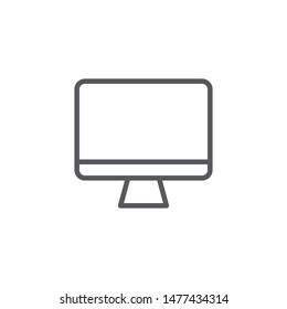 Computer desktop icon isolated on white background. Monitor symbol modern, simple, vector, icon for website design, mobile app, ui. Vector Illustration