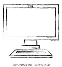 computer desktop isolated icon
