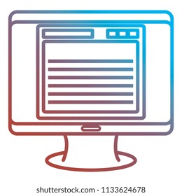 computer desktop isolated icon