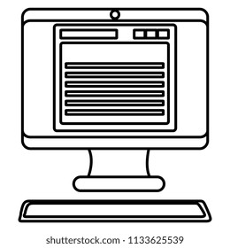 computer desktop isolated icon