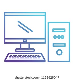 computer desktop isolated icon