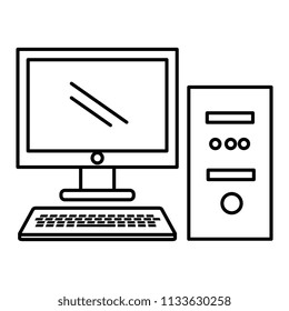 computer desktop isolated icon