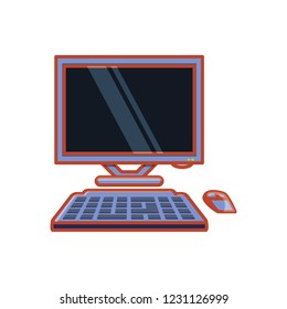computer desktop isolated icon