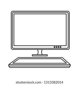 computer desktop isolated icon