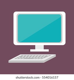 computer desktop isolated icon