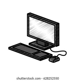 computer desktop isolated icon
