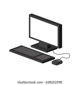 computer desktop isolated icon