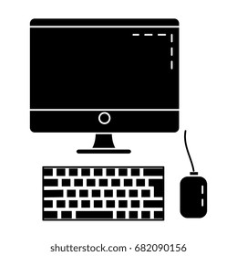 computer desktop isolated icon