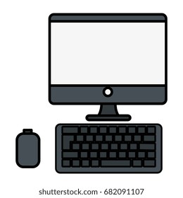 computer desktop isolated icon