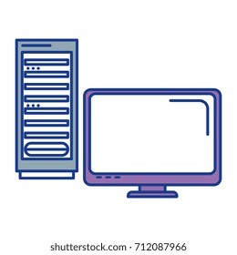 computer desktop isolated icon