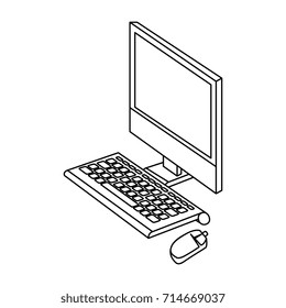 computer desktop isolated icon