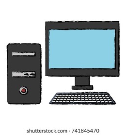 computer desktop isolated icon
