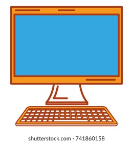 computer desktop isolated icon