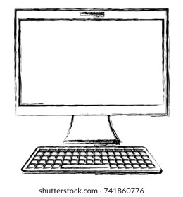 computer desktop isolated icon