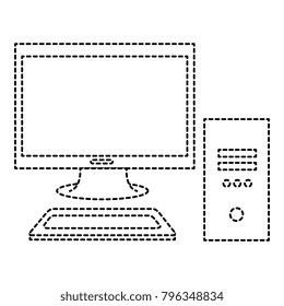 computer desktop isolated icon