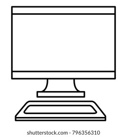 computer desktop isolated icon