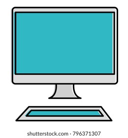 computer desktop isolated icon