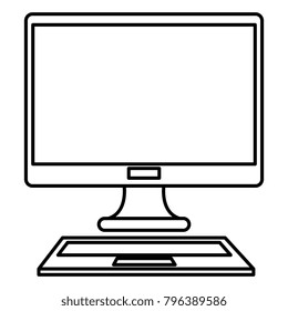 computer desktop isolated icon