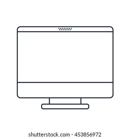 computer desktop isolated icon design, vector illustration  graphic 