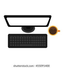 computer desktop isolated icon design, vector illustration  graphic 