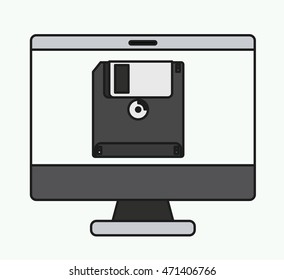 computer desktop isolated icon vector illustration design