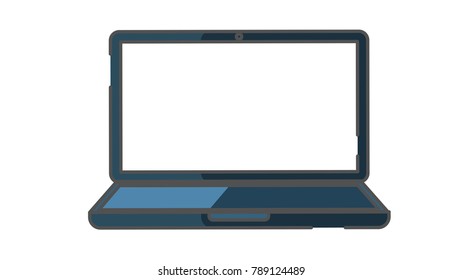 Computer desktop isolated technology element vector illustration