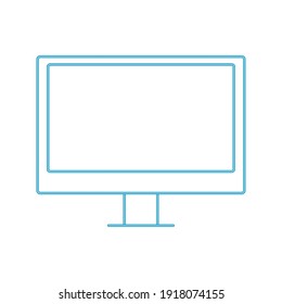 computer desktop line color style icon vector illustration design