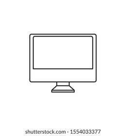 Computer Desktop Line Style Icon Vector Illustration Design