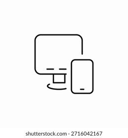 Computer-Desktop-Handy-Symbol, Vektor